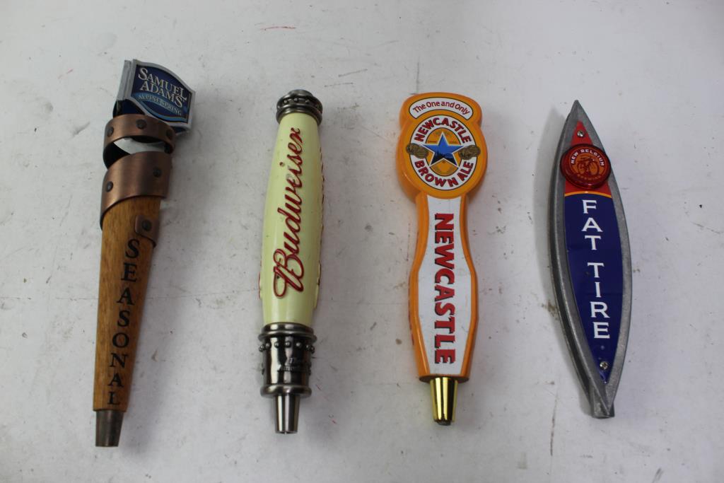 Beer Taps; Samuel Adams, Budweiser, Newcastle Brown Ale, New Belgium 4