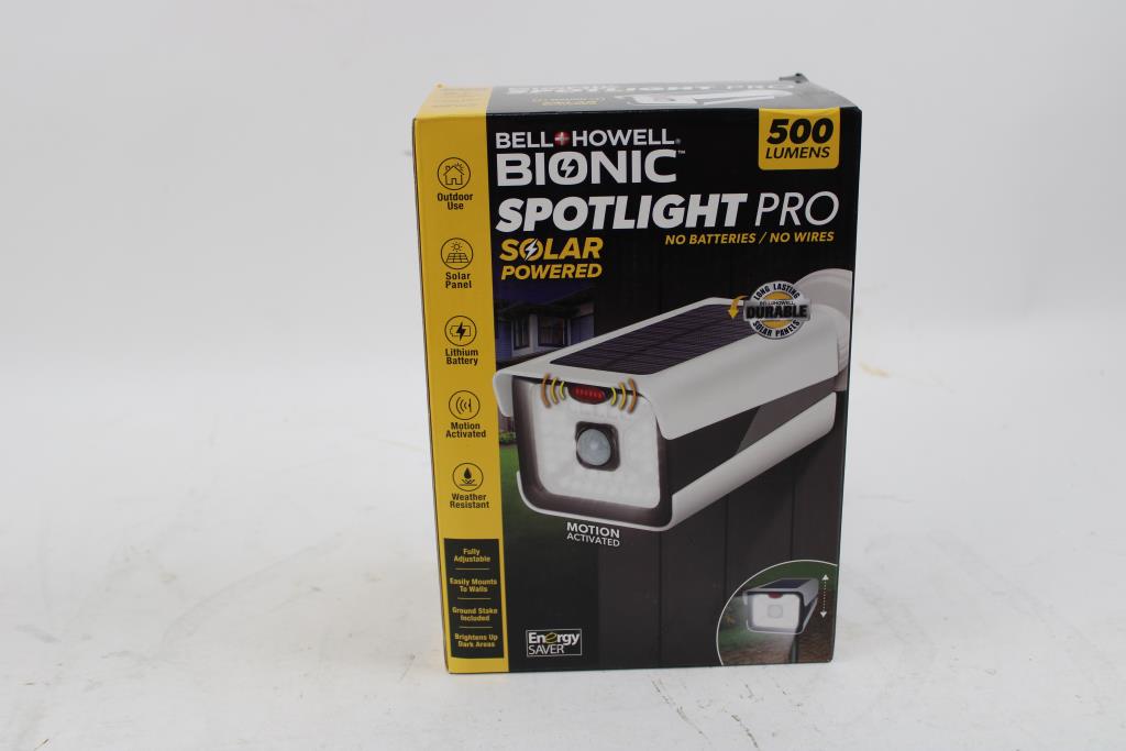 Bell + Howell Bionic Spotlight Pro Solar Powered, 500 Lumens