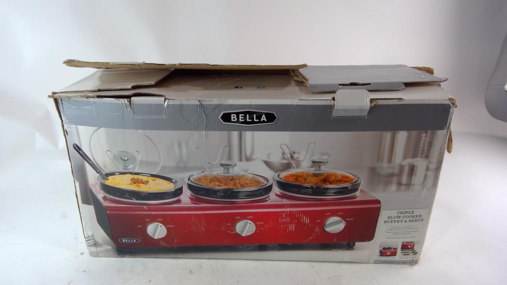 Bella Triple Slow Cooker Buffet&serve Property Room