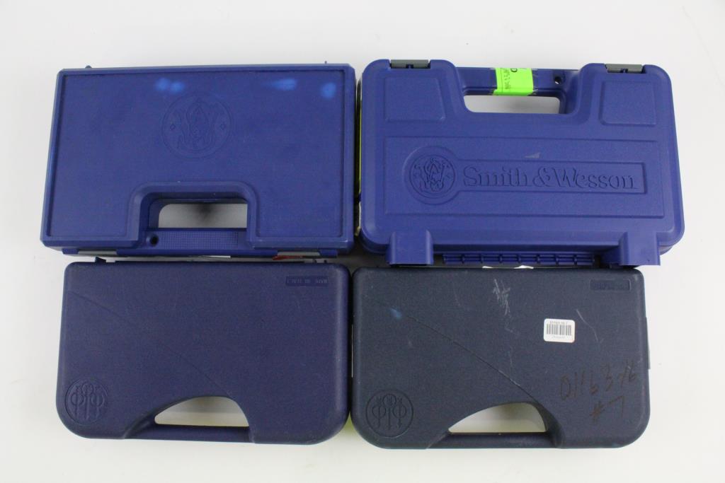 Beretta And Smith & Wesson Single Handgun Cases, 4 Pieces Property Room
