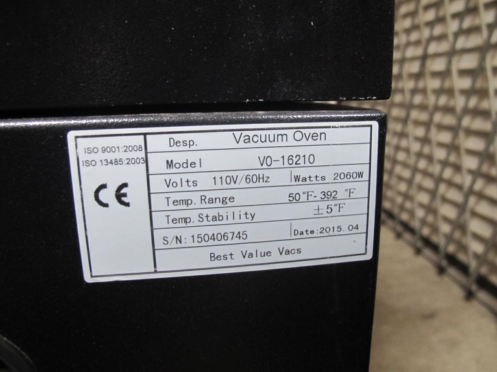 Best Value Vacs Large Rolling Vacuum Oven Property Room