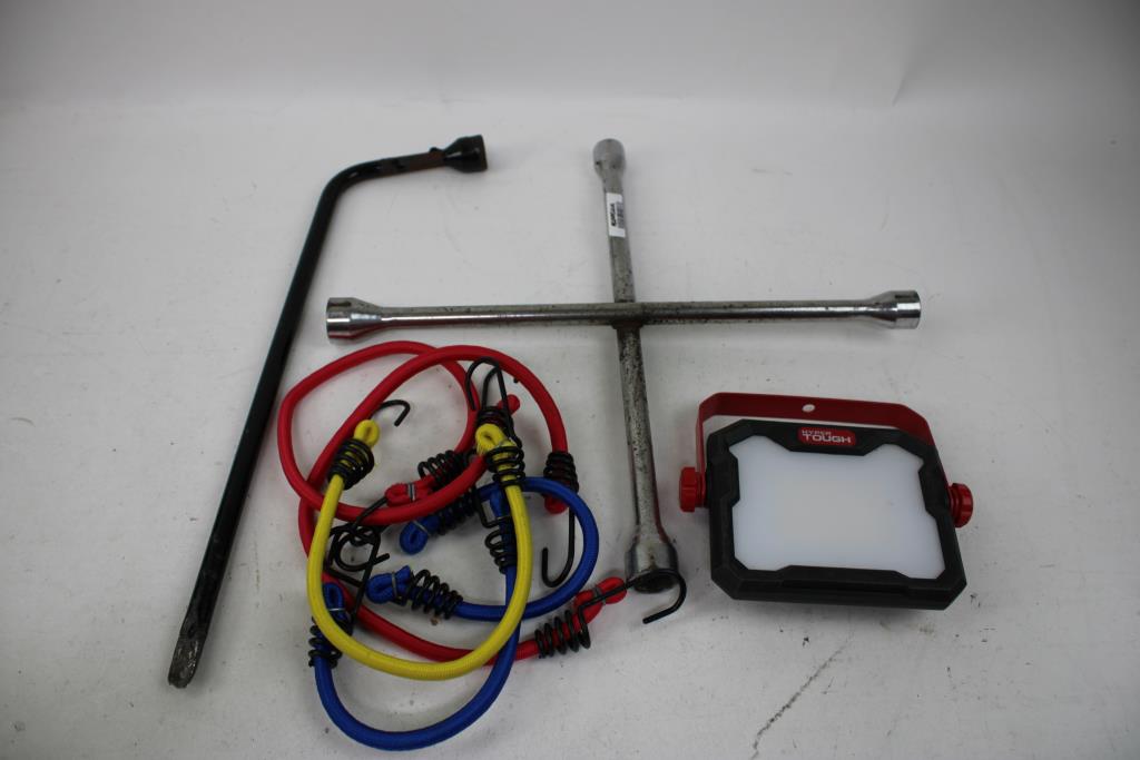Big Red Hydraulic Welded Bottle Jack, Hyper Tough Work Light, And More