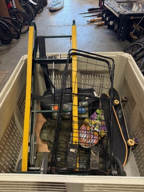 BIN NOT INCLUDED - Skateboards, Camping Tent, Rifle Cases And More