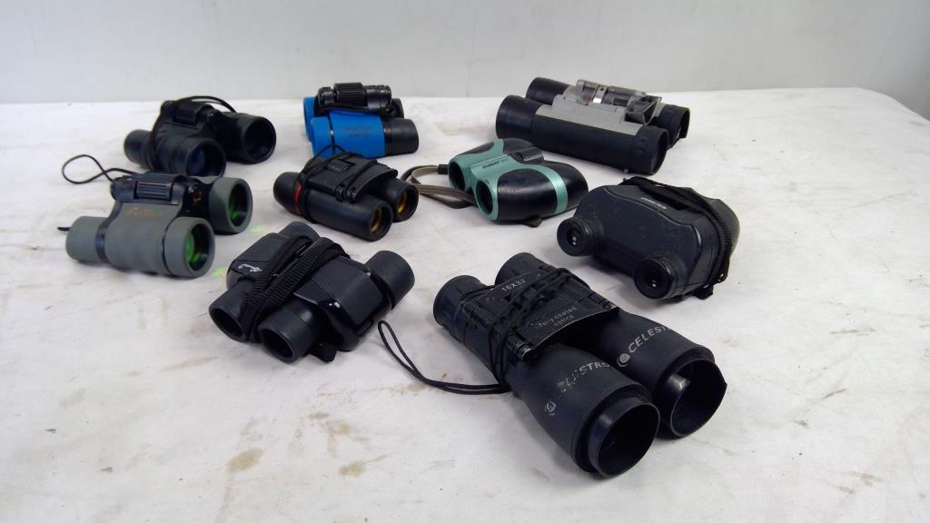 Binoculars Bulk Lot, 9 Pieces