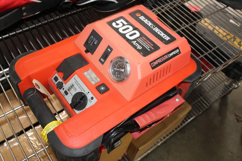 Black And Decker Jump Starter 500 Instand Amps 1000 Peak JUS500IB
