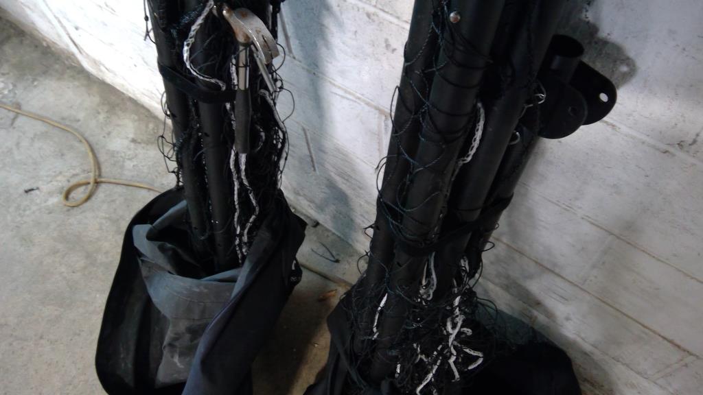 Black Bags Containing Agora Soccer Nets, 2 Pieces Property Room