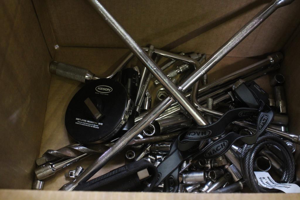 Black & Decker Drill, Haulmaster Tow Light Kit And More Various Tools