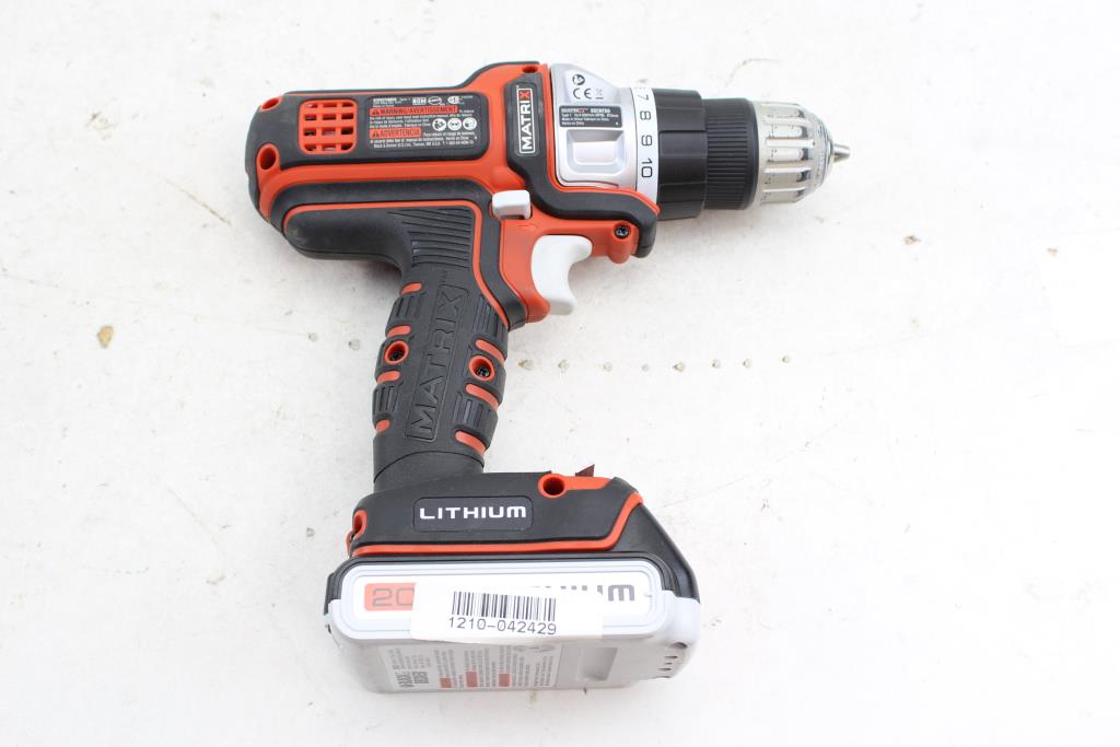 Black & Decker MatriX Bdcdmt120 Cordless Drill Property Room