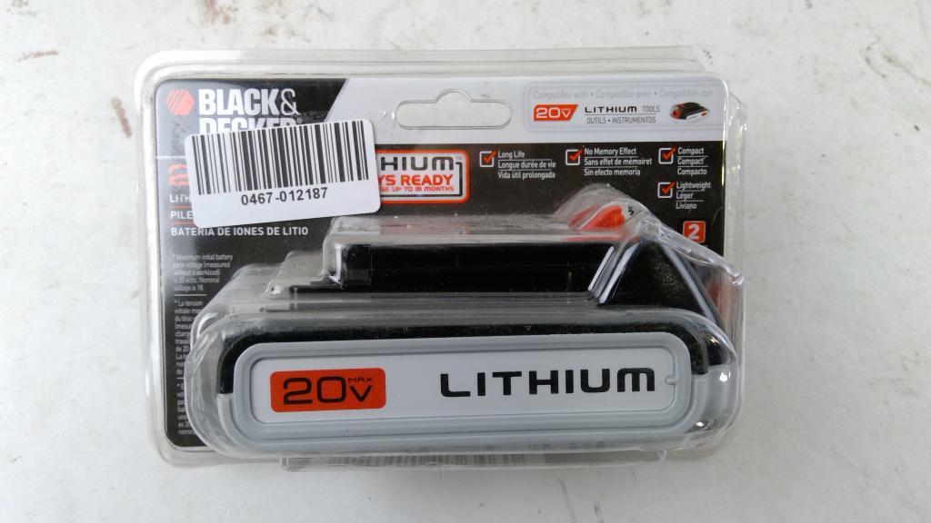 Black & Decker Power Tool Battery