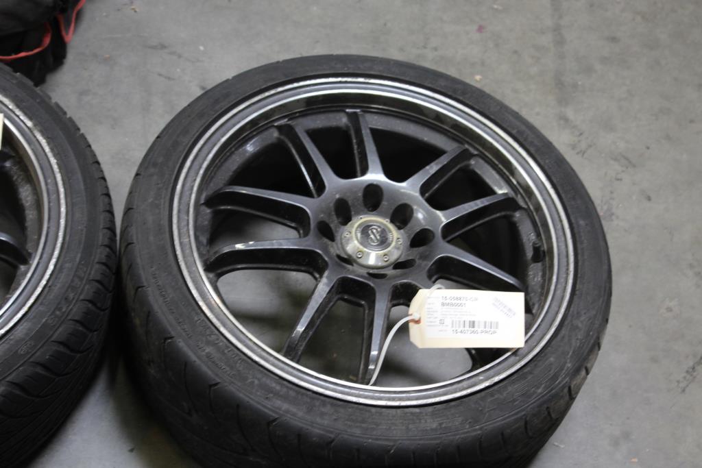 Black Enkei Rims With Tires, 4 Pieces Property Room