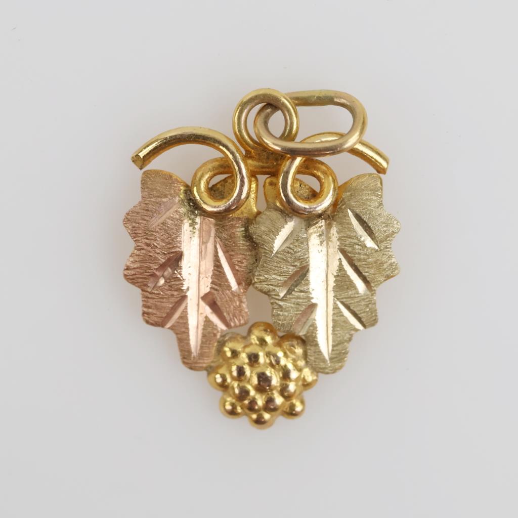 Black Hills 10kt Tri Colored Gold Pendant