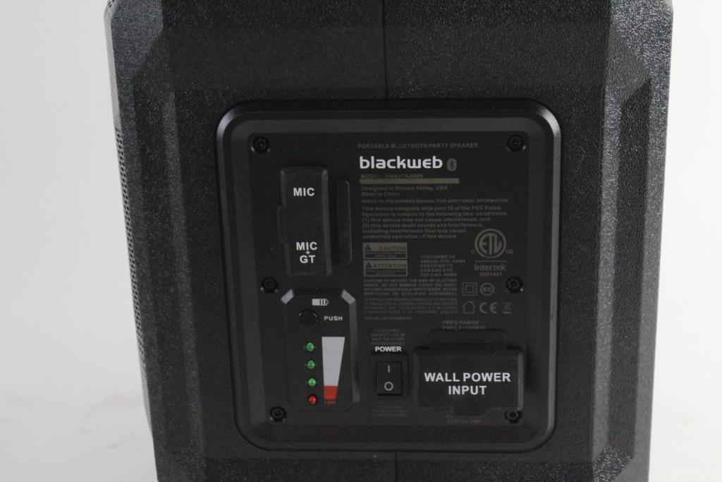 blackweb bluetooth speaker bwa17aa006
