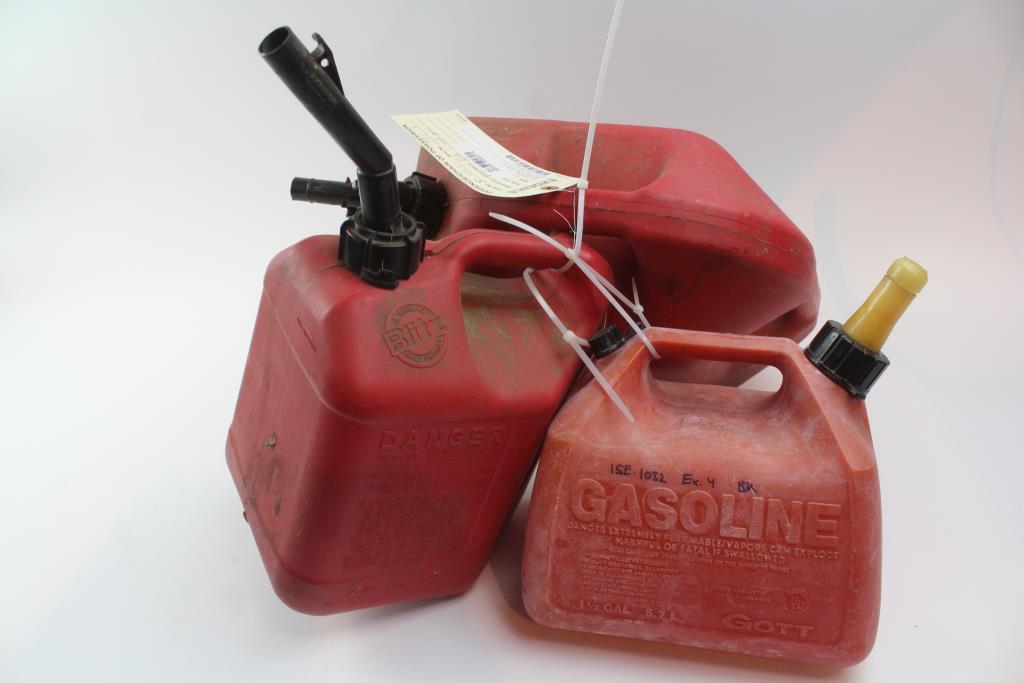 Blitz Gas Containers; 3 Pieces Property Room