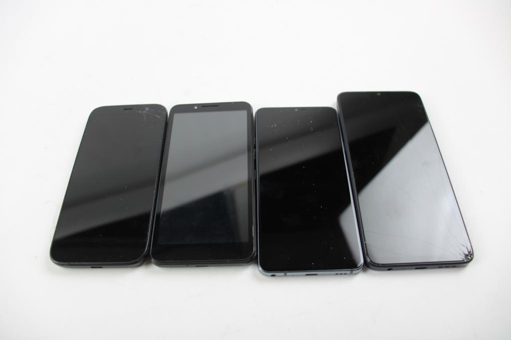 BLU, Schok, LG, TCL Cell Phone Lot, 4 Pieces, Sold For Parts