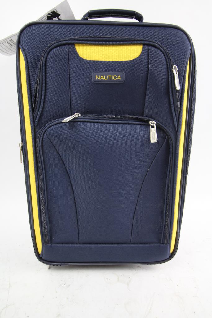 Blue And Yellow Nautica Luggage Bag Property Room