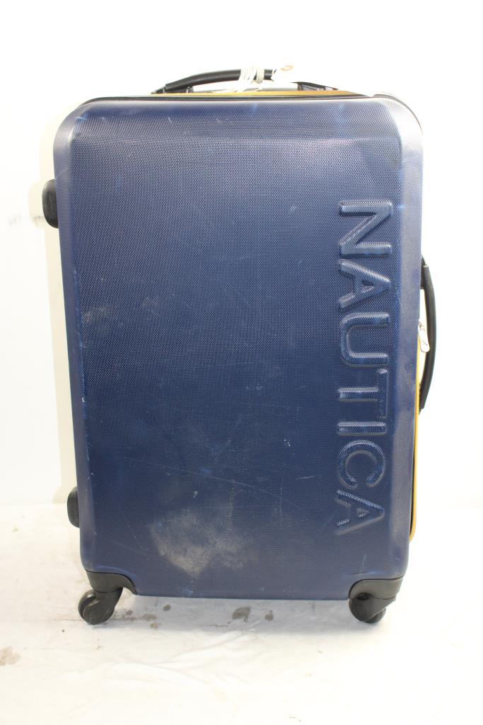 Blue Nautica Rolling Hardshell Suitcase