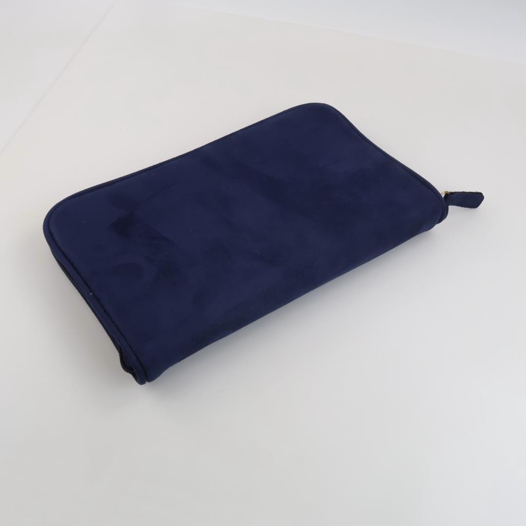 Blue Zipper Travel Jewelry Pouch