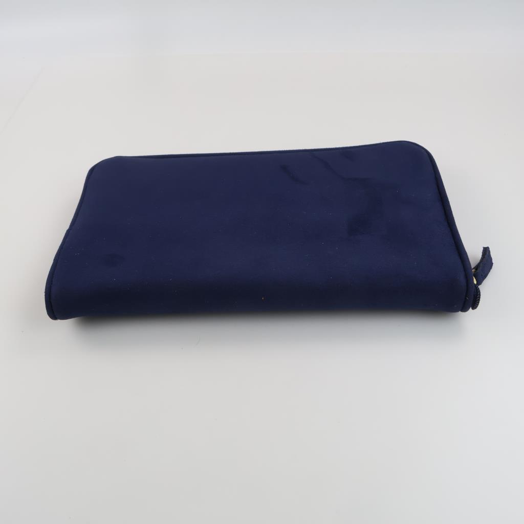 Blue Zipper Travel Jewelry Pouch