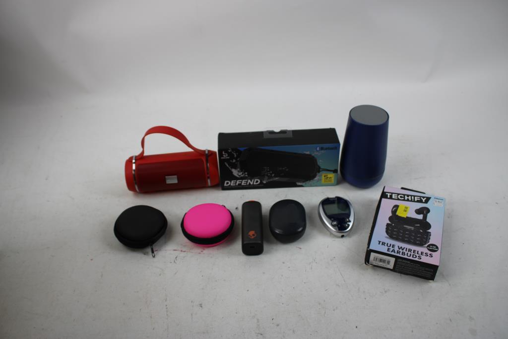 Bluetooth Speakers, Bluetooth Earbuds, Blood Glucose Meter 9 Pieces