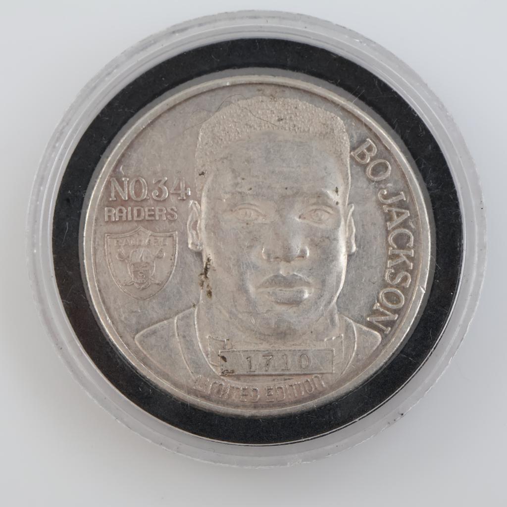Bo Jackson Fine Silver 1 Troy Oz Commemorative Round