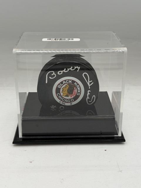 Bobby Hull Autographed Chicago Blackhawks Hockey Puck