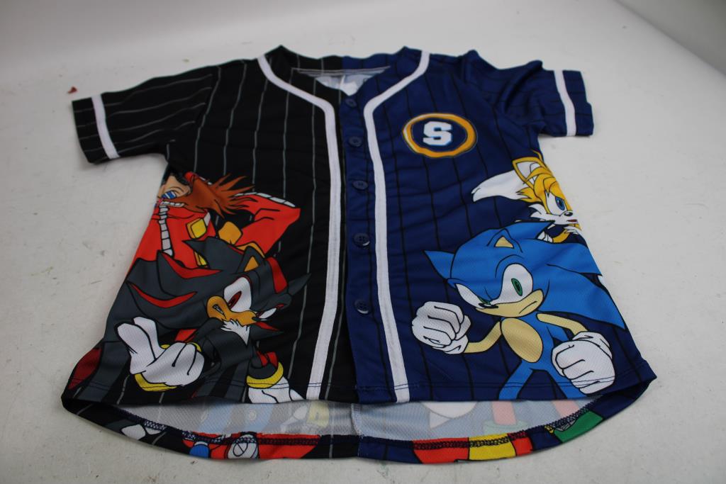Bold Blue Flannel, Sonic The Hedgehog Jersey, Lilo And Stich Shirt, Sizes 7-16, 3 Pieces
