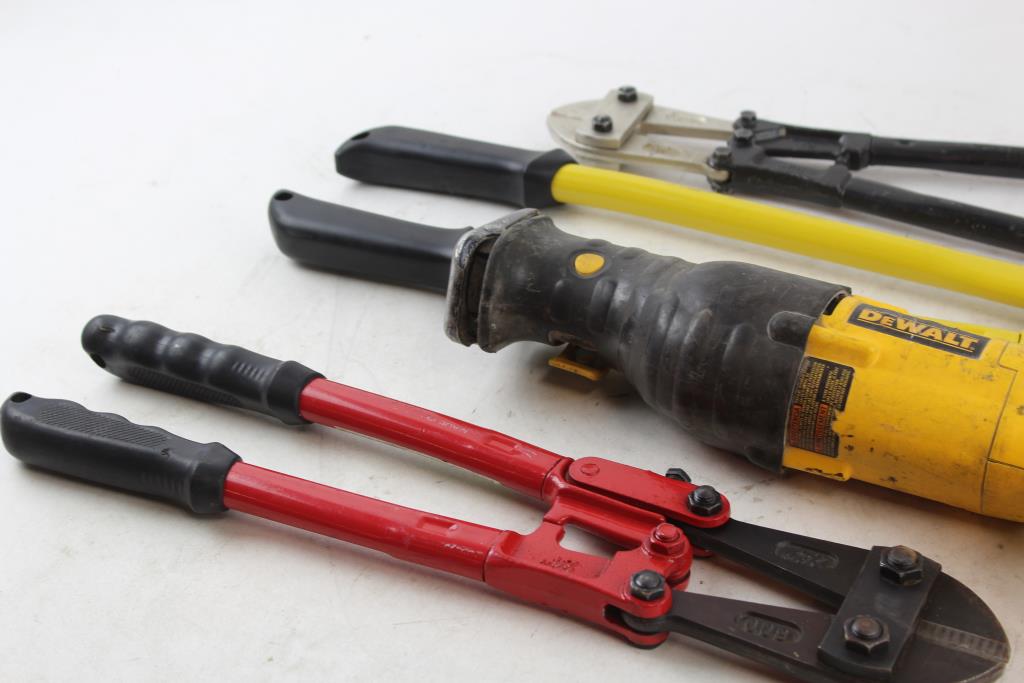 Bolt Cutter, Lug Wrench, DeWalt Reciprocating Saw, DeWalt Drill 6