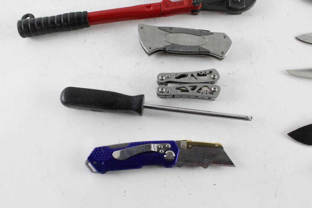 Bolt Cutters, Lug Nut Wrench, And More, 14 Pieces Property Room