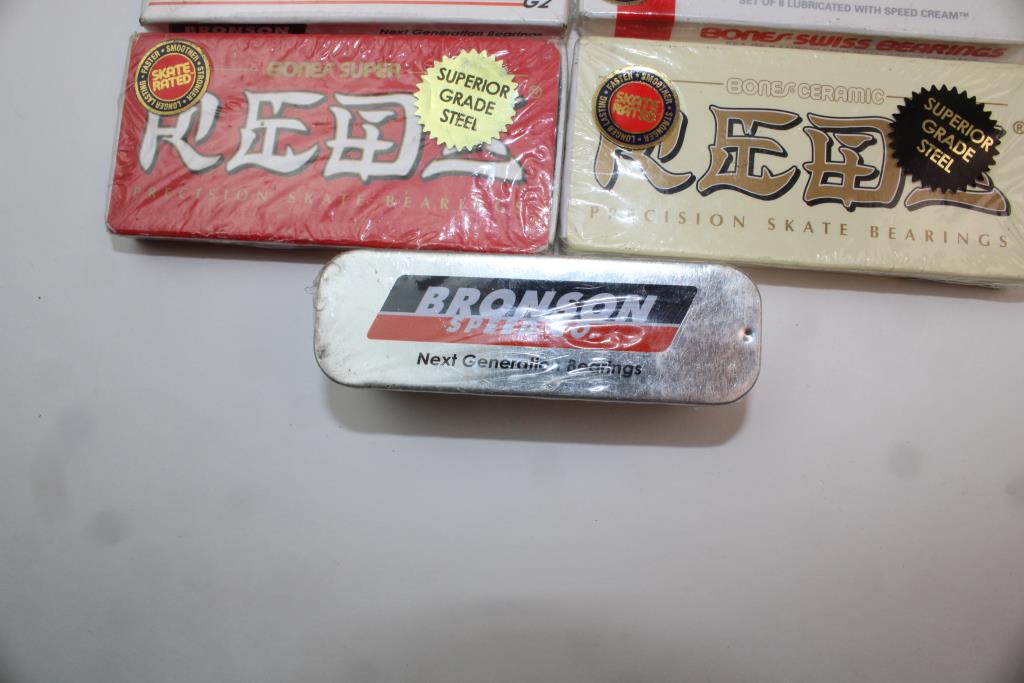 Bones Swiss, Bronson, & More Assorted Bearings; 7 Pieces Property Room