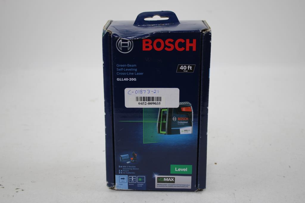 Bosch Green-Beam Self-Leveling Cross-Line Laser 40ft