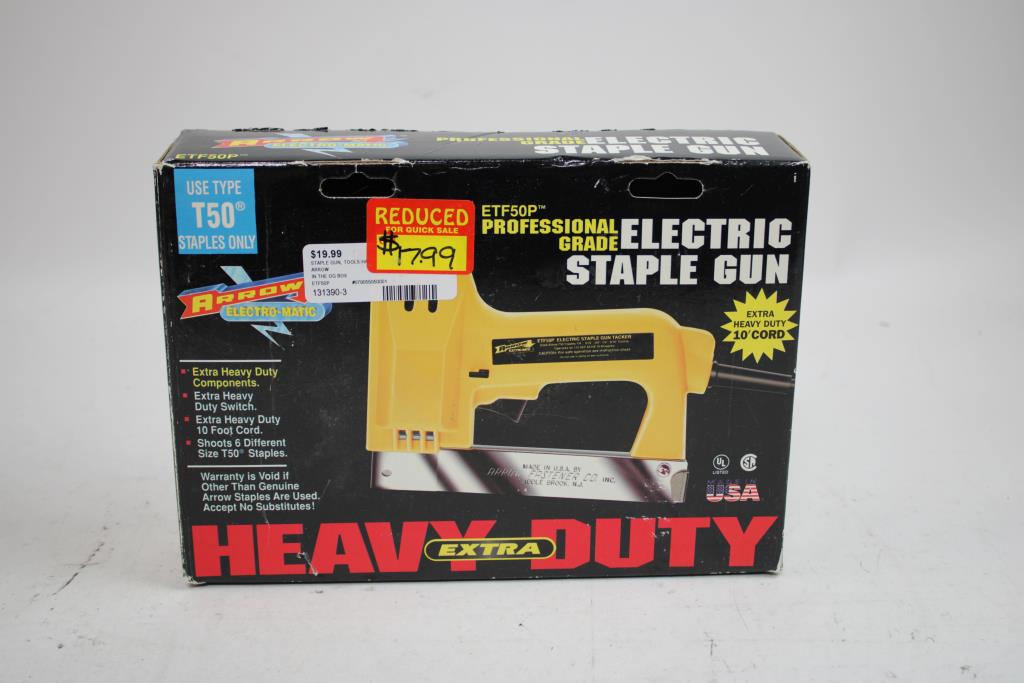 Bostitch 3/8" Drive Air Ratchet, Electric Staple Gun, Hercules Battery, 3 Pieces