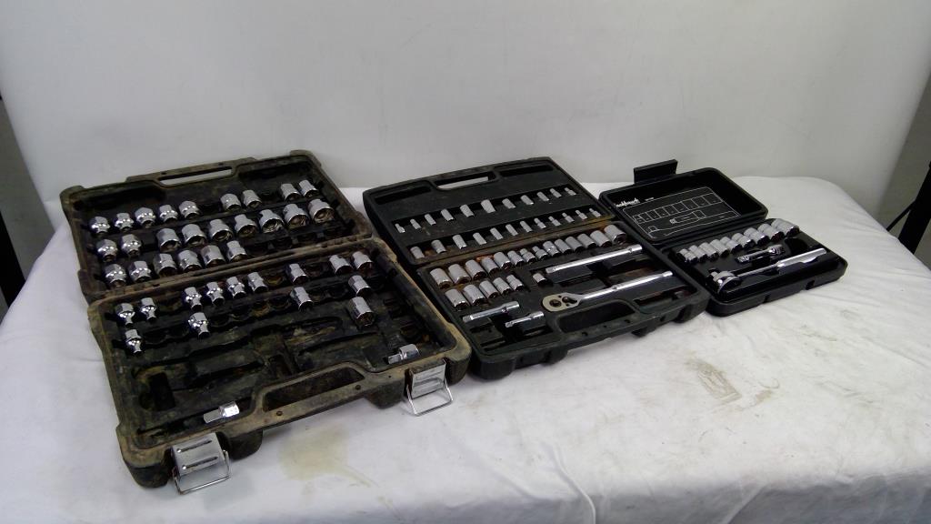 Bostitch, Husky, Blackhawk Sockets Sets, 3 Pieces