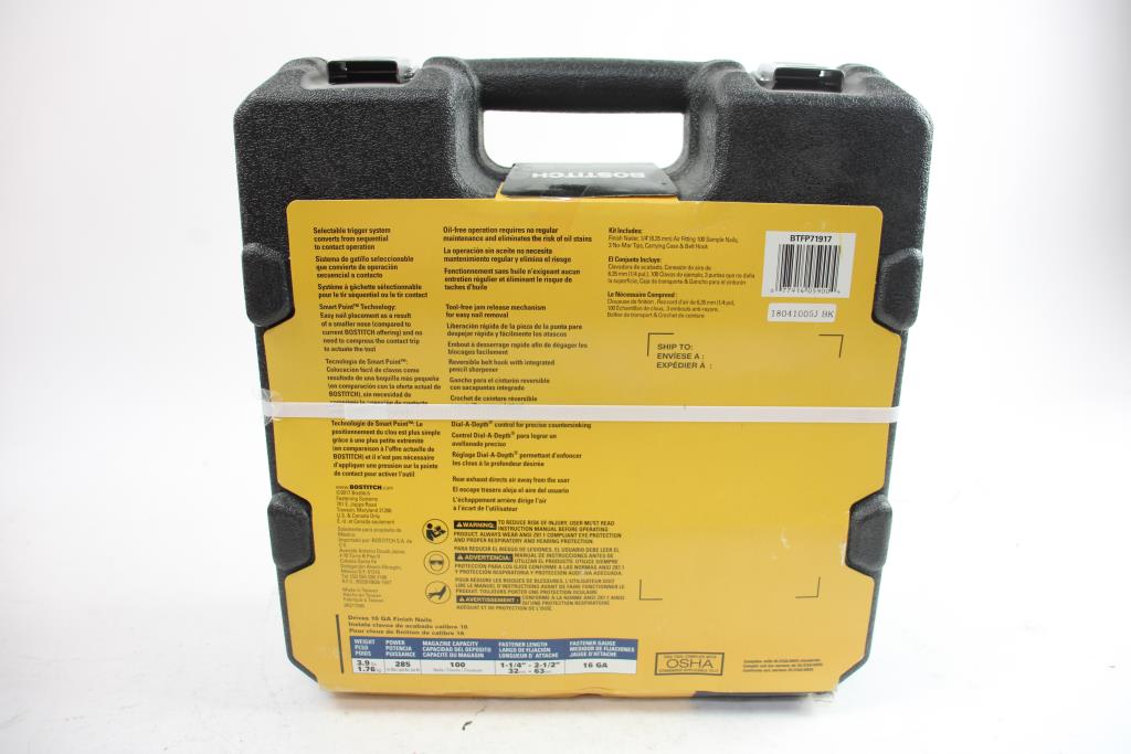 Bostitch Smart Point 16 GA Finish Nailer, BTFP71917 Property Room