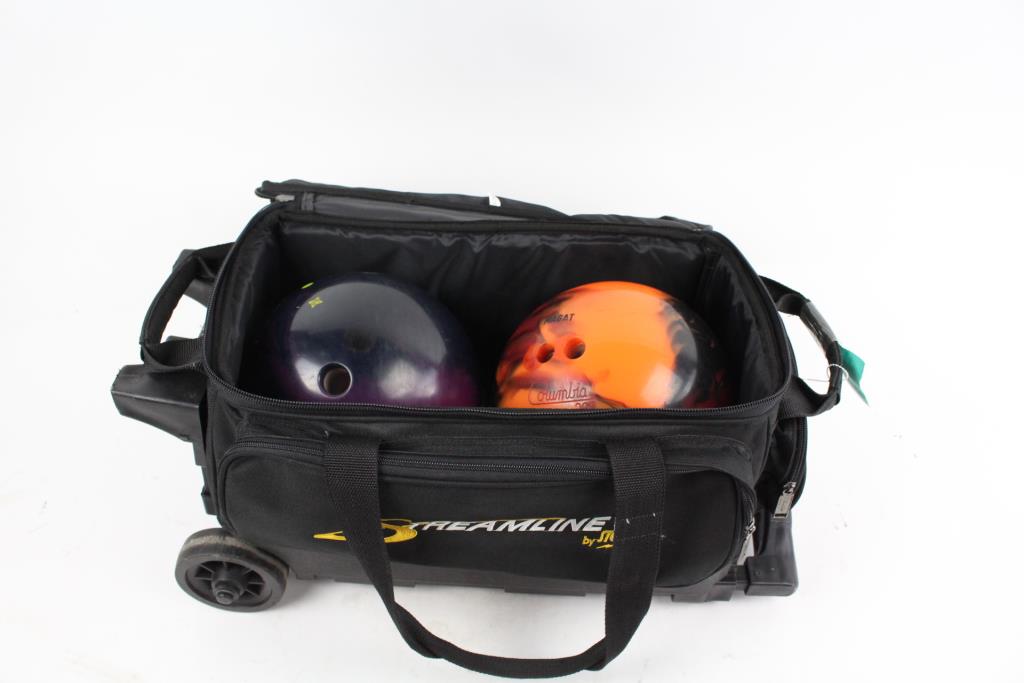 Bowling Balls In Carrier Bag. 3 Pieces Property Room