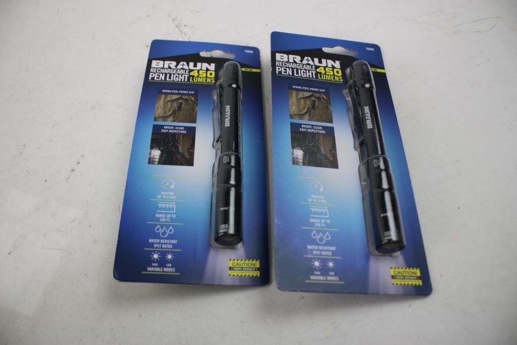 Braun Pen Light 450 Lumens, 2 Pieces