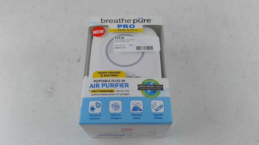 Breathe Pure Pro Portable Plug In Air Purifier