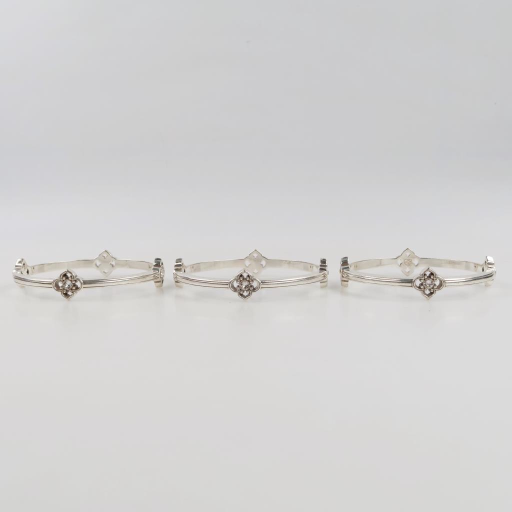 Brighton Silver Plated Toledo Bangle Bracelet, 3 Pieces