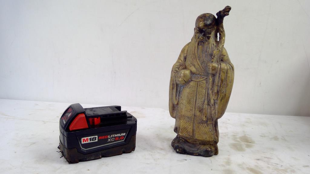 Bronze God Of Longevity Statue, Milwaukee XC5.0 Battery, 2 Pieces