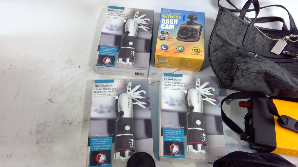 Brookstone 10in1 Emergency Flashlight Multitool And More, 3+ Pieces