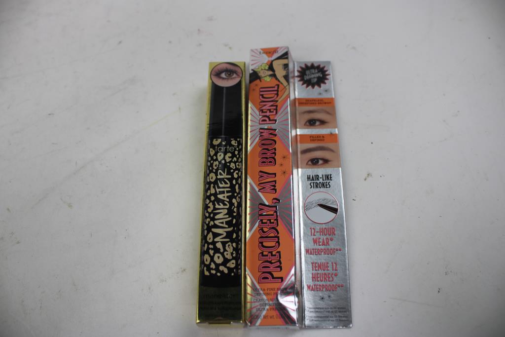 Brow Pencil, Mascara, Setting Powder Makeup, 3 Pieces