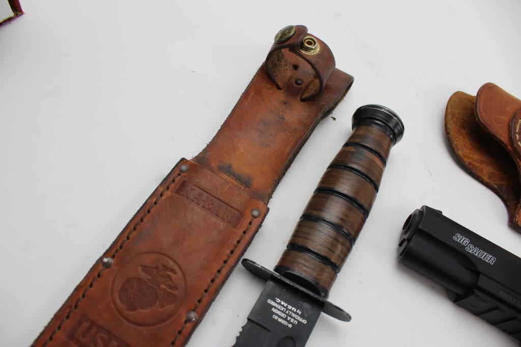 Bucheimer Holster, KaBar USMC Fixed Blade Knife, Sig Sauer Air Gun 3