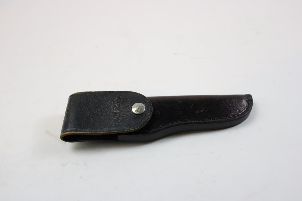 Buck Hunting Knife And Leather Sheath Property Room