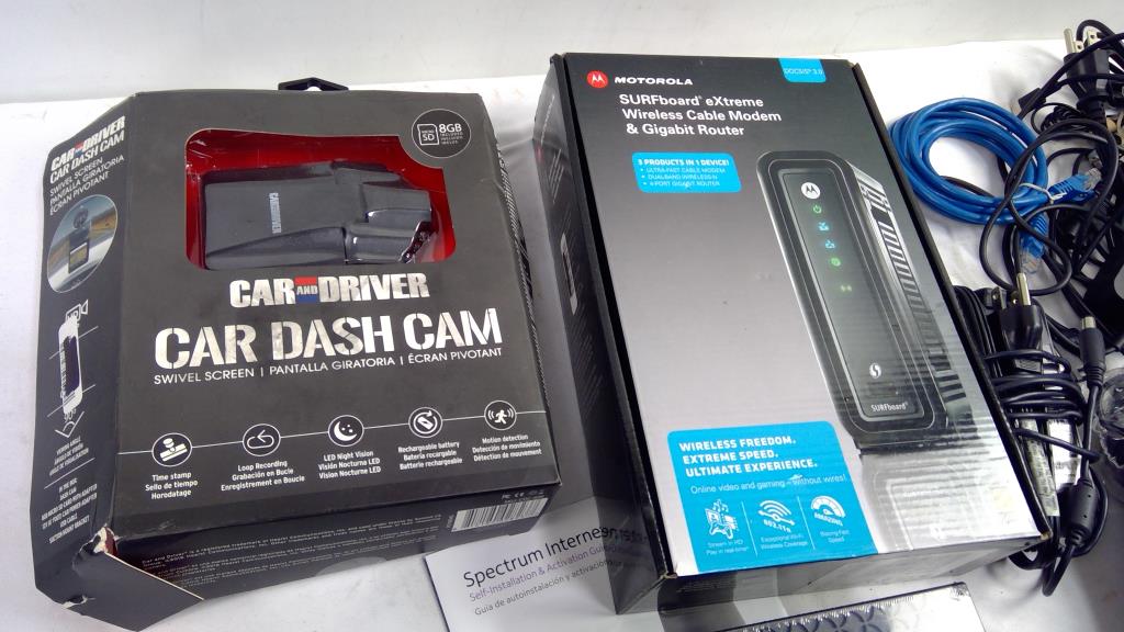 Bulk Lot Car Dash Cam, Routers, Laptops Adapters | Property Room