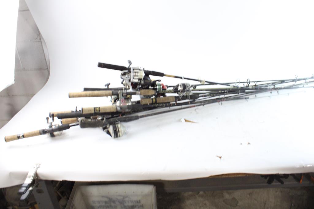 Bulk Lot Of Fishing Rods, 4+ Pieces Property Room