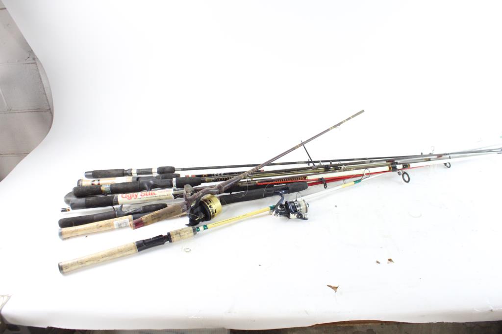 Bulk Lot Of Fishing Rods, 4+ Pieces Property Room