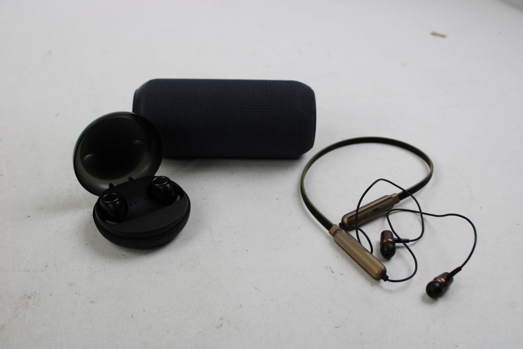 Bulk Lot Speaker, Earbuds, Reciprocating Saw