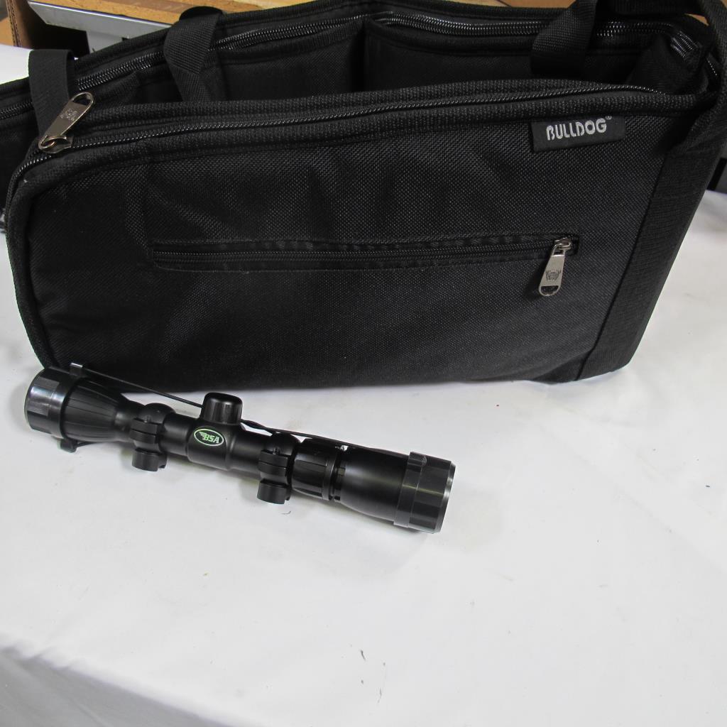 Bulldog Soft Rifle Case And BSA Rifle Scope, 2 Pieces Property Room