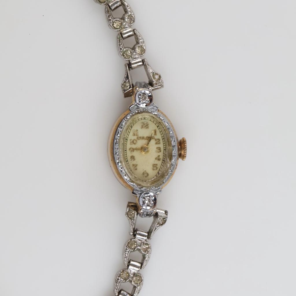Bulova 10kt GF Diamond Clear Stone Watch