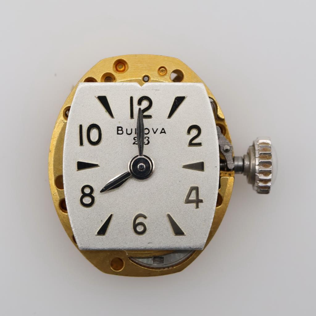 Bulova 10kt White RGP Diamond Accent Watch