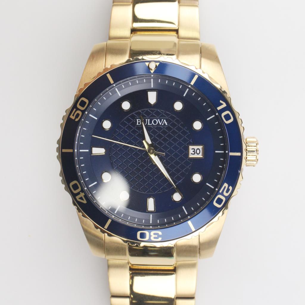 Bulova Classic Blue Dial Stainless Steel Watch In Box | Property Room